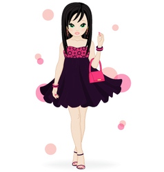 Fashion girl vector image