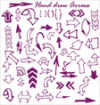 Hand draw arrows vector image
