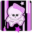Girly skull and crossbones vector image