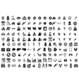 Black business icons set on white vector image