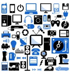 Electronic icons set vector image