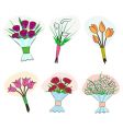 flower set vector image vector image