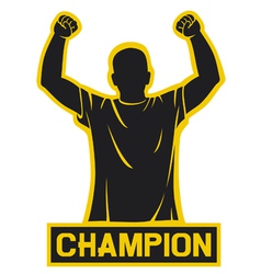Sport fan - champion design vector image
