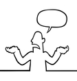 Person shrugging vector image
