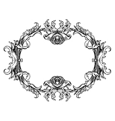 Vintage floral ornament vector image