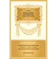 Vintage background wedding invitation vector image