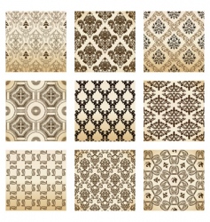 Floral wallpaper pattern vector image