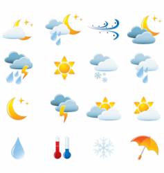 Weather icons vector image