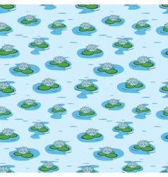 Water Lily Seamless vector image