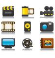 Video icons vector image
