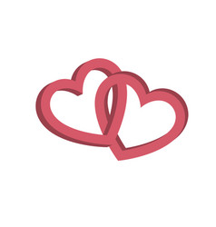 Rainbow connected hearts Royalty Free Vector Image