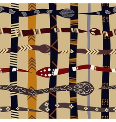 Seamless pattern with snakes vector image
