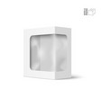 White product package box with window White product package box with window vector image