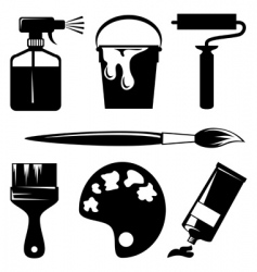 Paint icons vector image