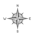 Compass Icon on White Background vector image