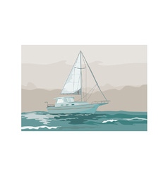 Sailboat Retro vector image