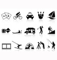 Leisure and Recreation icons set vector image