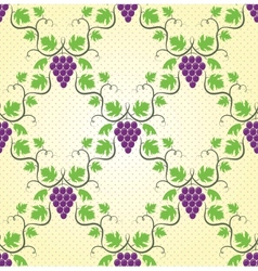 Seamless grape pattern vector image