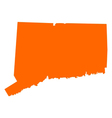 Map of Connecticut vector image