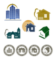 Real estate emblem and stamp vector image