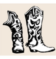Cowboy boots vector image
