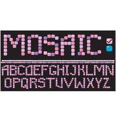 Alphabet - mosaic letters vector image