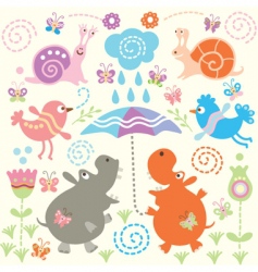 Cartoon animals vector image