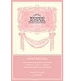 Vintage background wedding invitation vector image