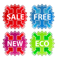 Stickers with arrows vector image