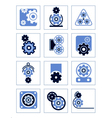 Set of symbols Gear vector image