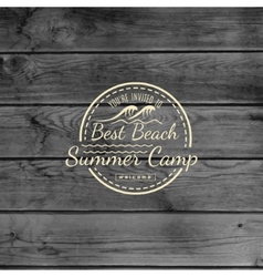 Summer camp badges logos and labels for any use vector image