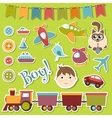 Baby boy set vector image