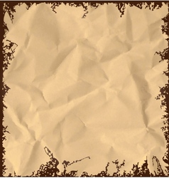 Old crumpled paper background vector image