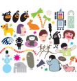 Mix graphics vector image