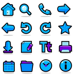 Internet browsing icons set vector image