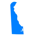 Map of Delaware vector image