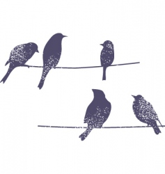 Wire birds vector image