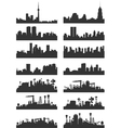 Cities silhouettes Cities silhouettes vector image