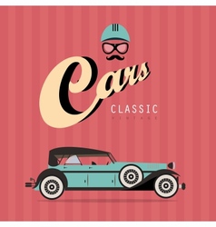 Vintage classic car Vintage classic car vector image