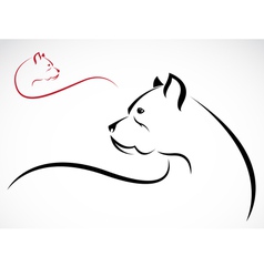 Dog American pitbull vector image
