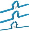 Ribbon 3d house vector image