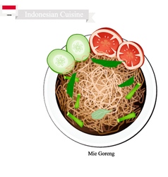 Mie Goreng or Traditional Indonesian Fried Noodles Mie Goreng or Traditional Indonesian Fried Noodles vector image