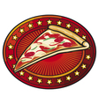 Pizzeria label design vector image