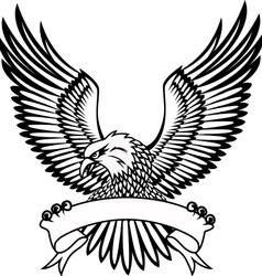 Eagle with emblem vector image