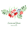 With flowers and leaves With flowers and leaves vector image
