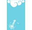Giant Squid Blue vector image