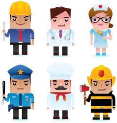 Professional occupation Icons vector image