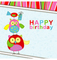 Template birthday greeting card vector image