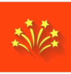 Fireworks sign icon Explosive pyrotechnic show vector image