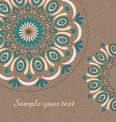 Vintage background with oriental ornaments vector image